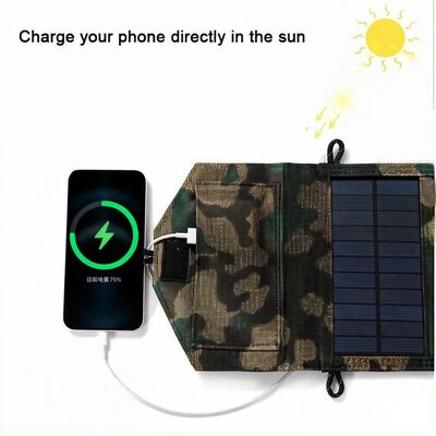 태양 전지 패널 USB 충전기 휴대용 접이성 미니 6 슬라이스 접이성