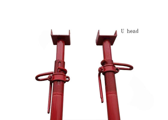 콘크리트 슬래브용 높이 조절식 비계 강철 지지대 아연 도금 표면